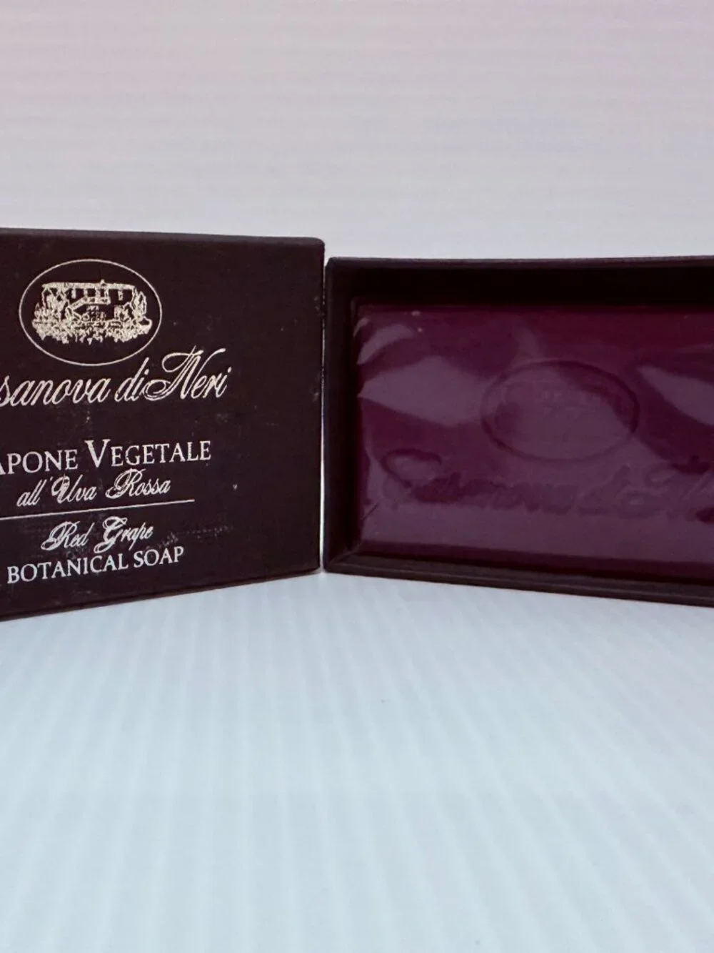 Casanova di Neri Red Grape Botanical Soap 3.5oz Italy Luxury Wine Vineyard Soap